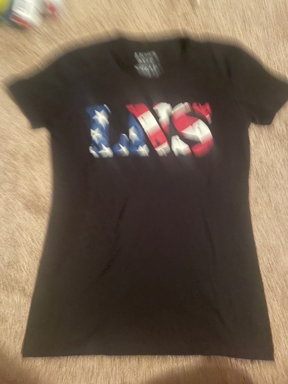 Lions Not Sheep Black USA Flag Graphic Tee
